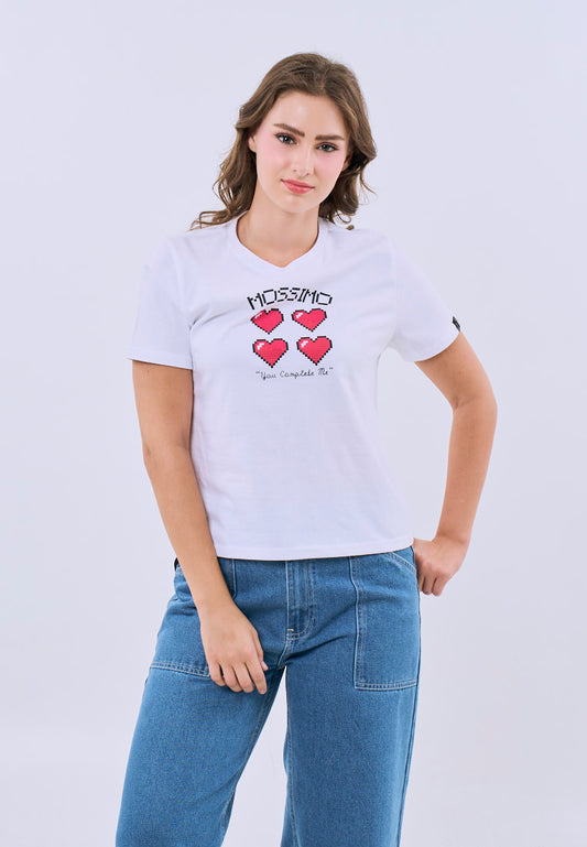 Mossimo Rhea White Comfort Fit Tee For Women