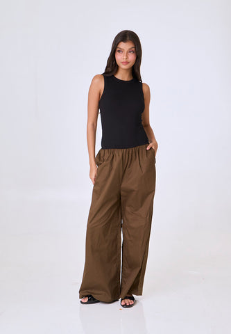 Mossimo Brinley Caramel Wide Jumpsuit