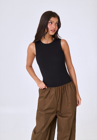 Mossimo Brinley Caramel Wide Jumpsuit