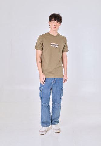 Mossimo Elias Olive Green Muscle Fit Tee