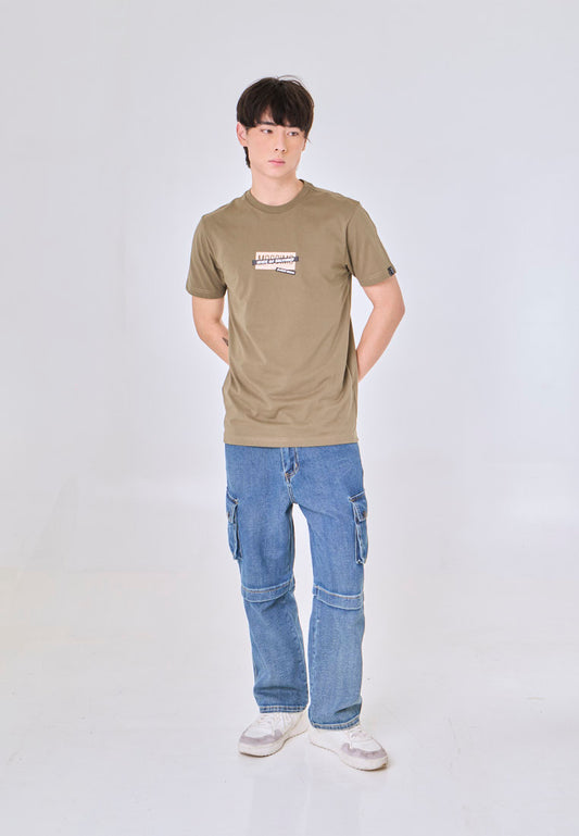 Mossimo Elias Olive Green Muscle Fit Tee