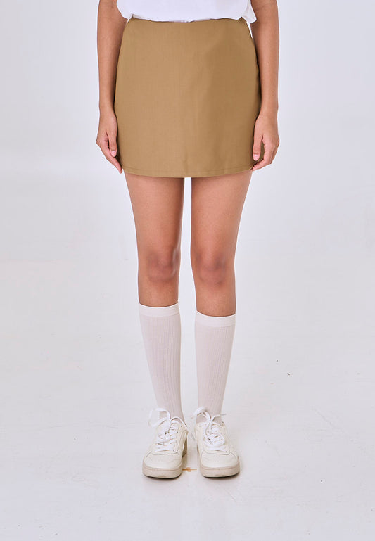 Mossimo Kaia Light Brown Mid Rise Mini Skort