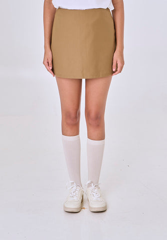 Mossimo Kaia Light Brown Mid Rise Mini Skort