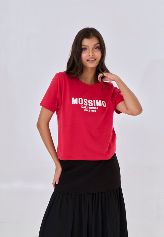 Mossimo Briar Cranberry Classic Cropped Fit Tee