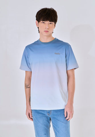 Mossimo Dash Blue Green Round Neck Comfort Fit Tee