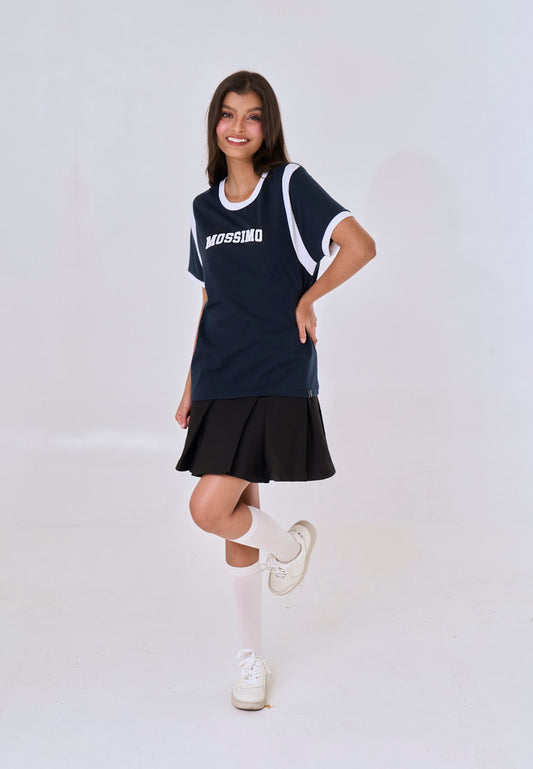Mossimo Eliska Blue Classic Fit Tee