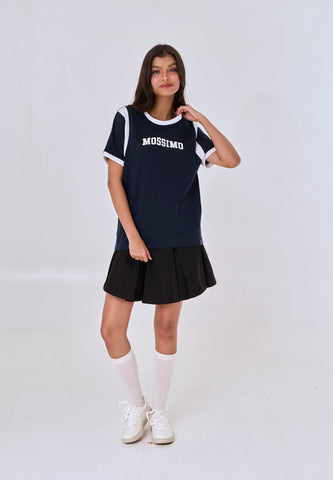Mossimo Eliska Blue Classic Fit Tee