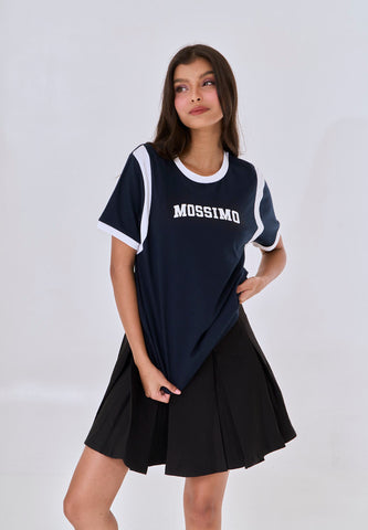 Mossimo Eliska Blue Classic Fit Tee