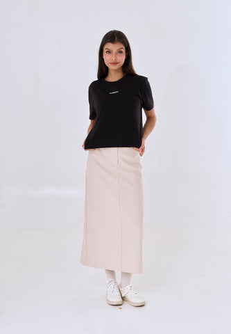 Mossimo Haisley Oat Mid Waist Maxi Skirt