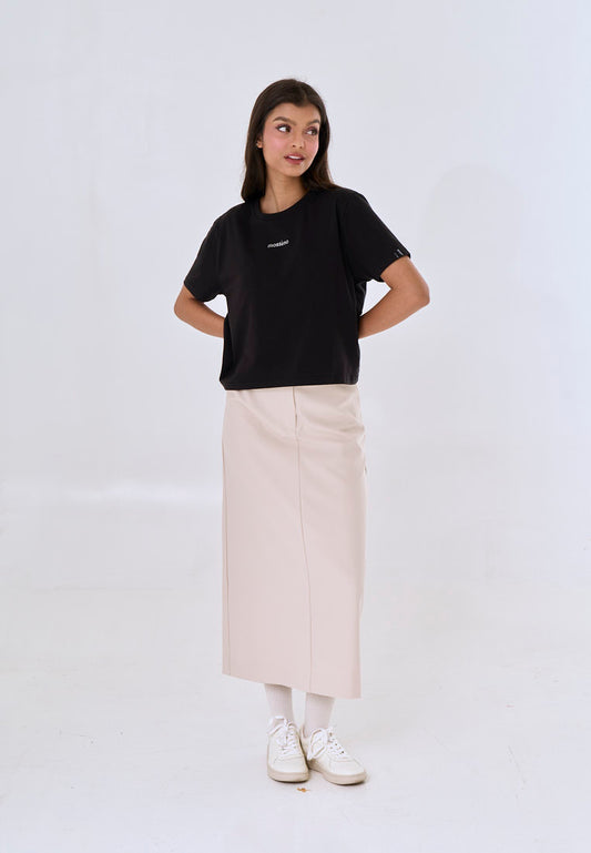 Mossimo Haisley Oat Mid Waist Maxi Skirt