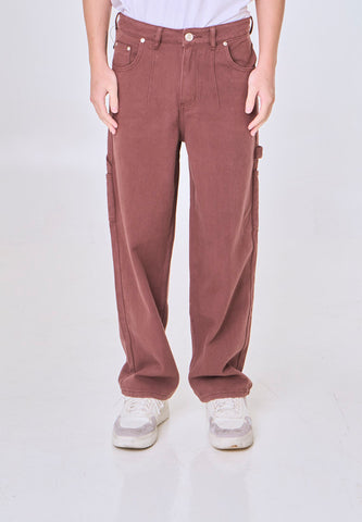 Mossimo Nico Choco Brown Loose Fit Mid Rise Carpenter Pants