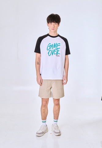 Mossimo Squid Game White Black Unisex Raglan T-Shirt