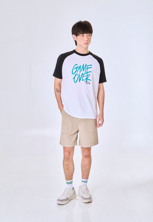 Mossimo Squid Game White Black Unisex Raglan T-Shirt