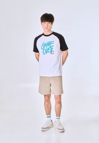 Mossimo Squid Game White Black Unisex Raglan T-Shirt