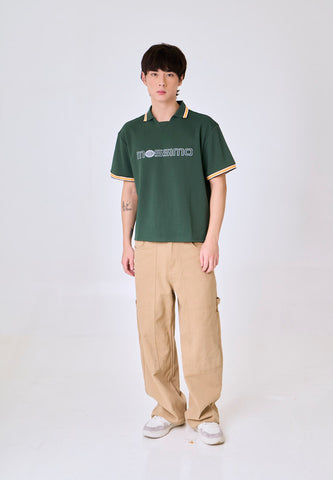 Mossimo Jex Dark Green Boxy Polo Shirt