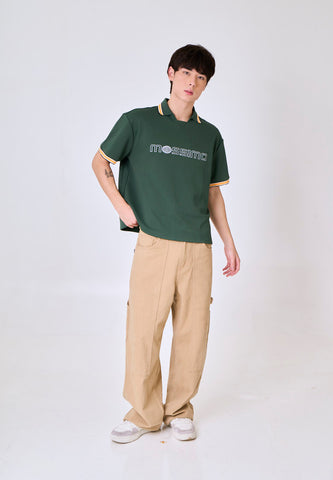 Mossimo Jex Dark Green Boxy Polo Shirt