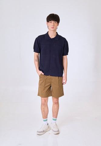 Mossimo Elijah Navy Blue Urban Button Down Polo Shirt