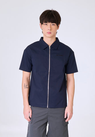Mossimo  Akira Navy Blue Urban Woven Short Sleeves