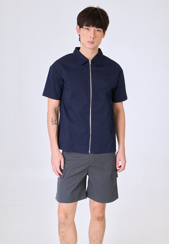 Mossimo  Akira Navy Blue Urban Woven Short Sleeves