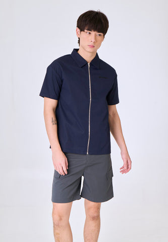 Mossimo  Akira Navy Blue Urban Woven Short Sleeves