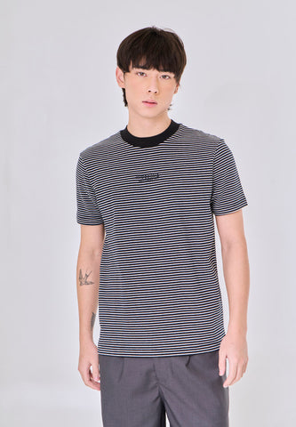 Mossimo Kingston Black White Premium Classic Fit Tee