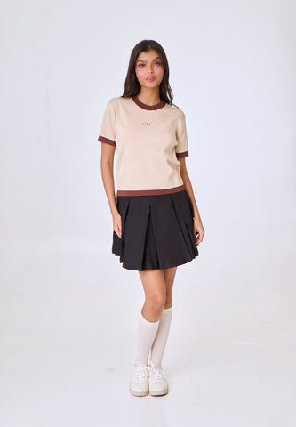 Mossimo Solace Cream Knit Cropped Top