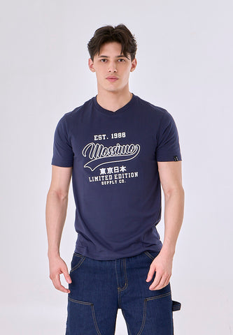 Mossimo Kaelith Navy Blue Muscle Fit Tee