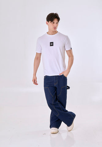 Mossimo William White Unisex Fit Tee