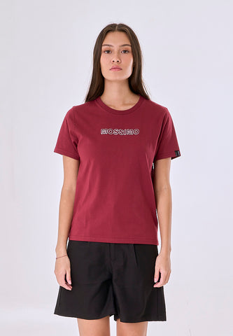 Mossimo Miriam Maroon Classic Fit Tee