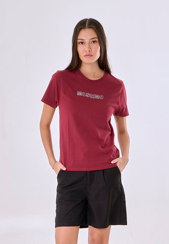 Mossimo Miriam Maroon Classic Fit Tee