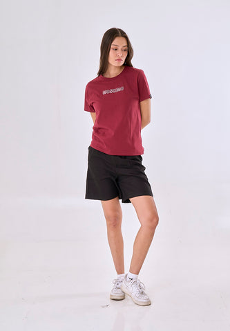 Mossimo Miriam Maroon Classic Fit Tee
