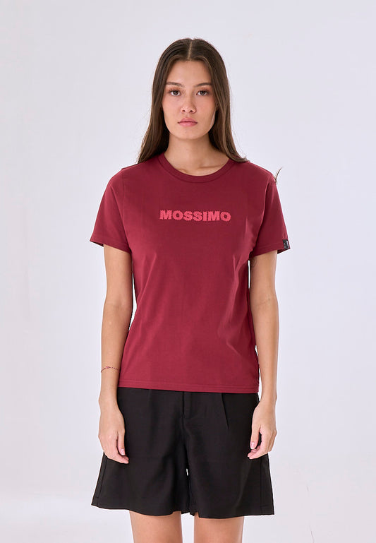 Mossimo Florence Maroon Classic Fit Tee
