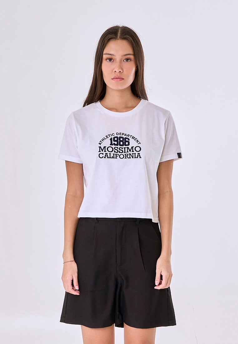 Mossimo Calla White Classic Cropped Fit Tee