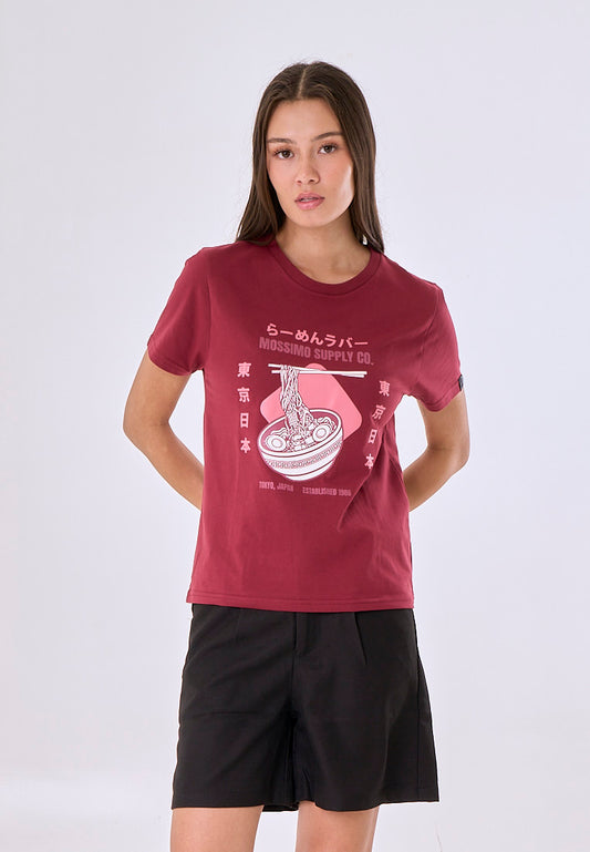 Mossimo Georgiana Maroon Classic Fit Tee