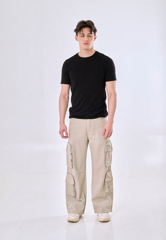 Mossimo Leo Khaki Straight Fit Cargo Denim Trouser