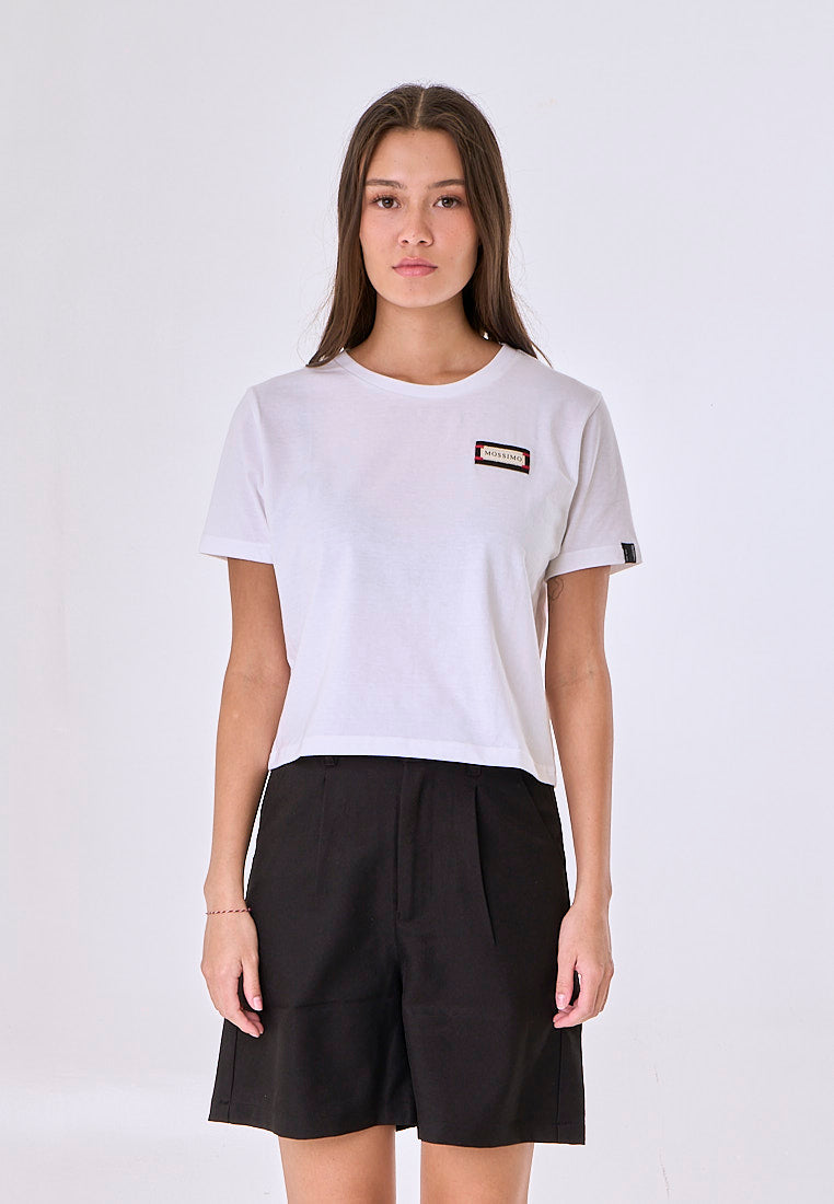 Mossimo Isabel White Classic Cropped Fit Tee