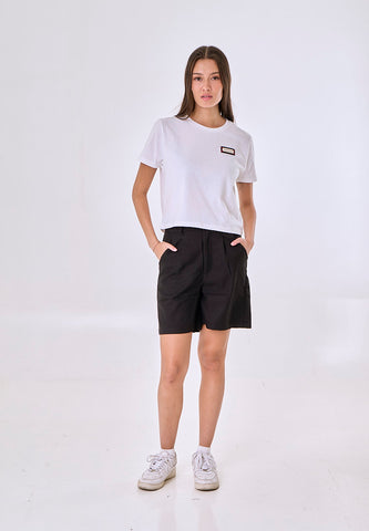 Mossimo Isabel White Classic Cropped Fit Tee