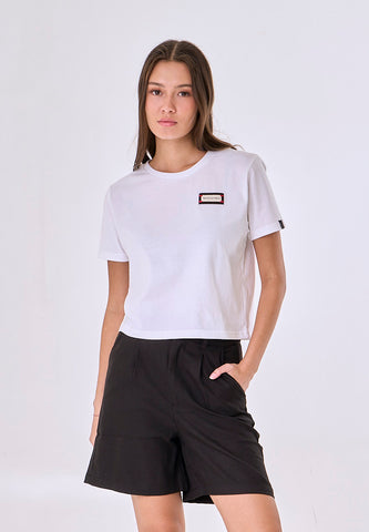 Mossimo Isabel White Classic Cropped Fit Tee