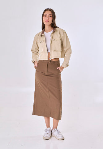 Mossimo Kaelis Khaki Cropped Jacket