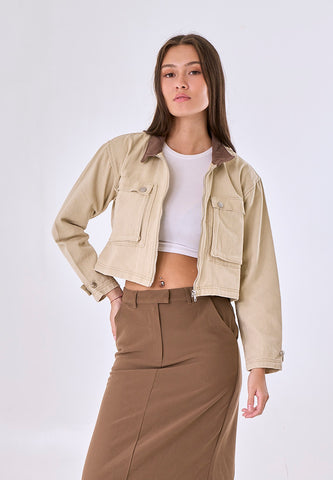 Mossimo Kaelis Khaki Cropped Jacket