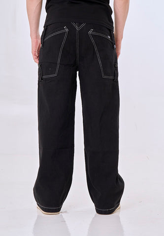Mossimo Diego Black Loose Fit Contrast Stitch Pants