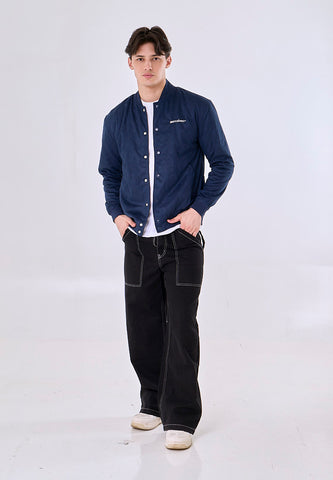 Mossimo Ares Navy Blue Urban Sueded Jacket
