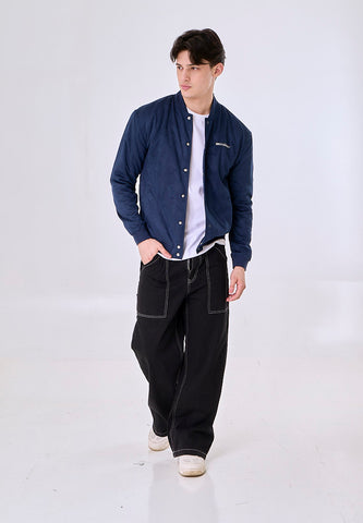 Mossimo Ares Navy Blue Urban Sueded Jacket