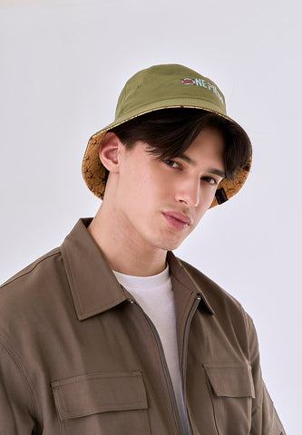 Mossimo One Piece Yellow Green Reversible Bucket Hat