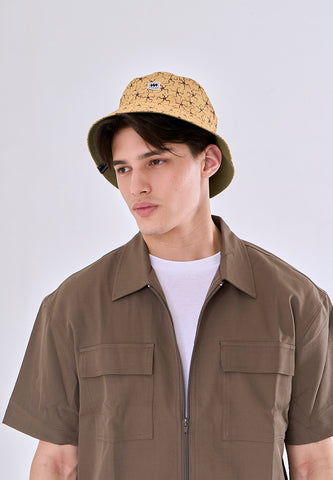 Mossimo One Piece Yellow Green Reversible Bucket Hat