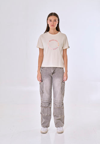 Mossimo Diana Cream Comfort Fit Tee