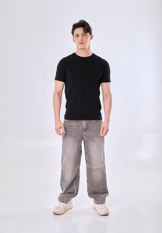 Mossimo Lennox Acid Gray Loose Fit Mid Rise Denim Jeans