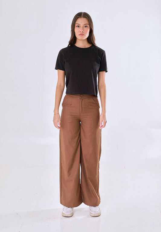Mossimo Everly Brown Straight Loose Trouser