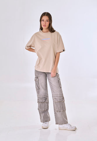 Mossimo Josephine Macadamia Oversized Fit Tee