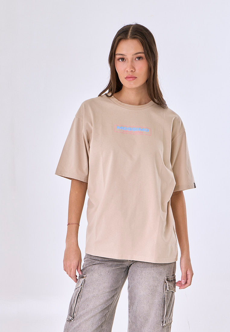 Mossimo Josephine Macadamia Oversized Fit Tee